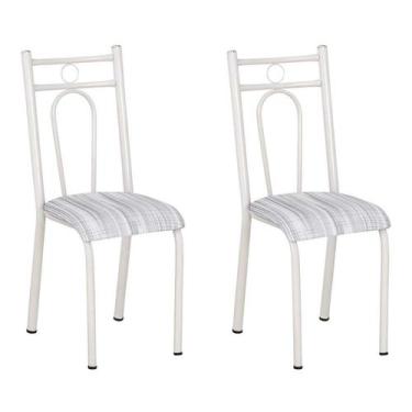 Imagem de Conjunto 2 Cadeiras Hanumam  Branco E Linho - Artefamol