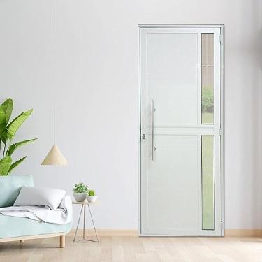 Imagem de Porta de Alumínio Lambril Seteira 210x100cm Lado Direito 25 Premium Lux Esquadrias Branco
