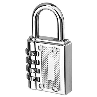 Imagem de Cadeado de Senha de Combinação de 4 Dígitos, Cadeado de Gaveta de Ginástica de Liga de Zinco, Cadeado Portátil Ao Ar Livre, para Bagagem/bolsa de Viagem/caixa de Trole/armário de