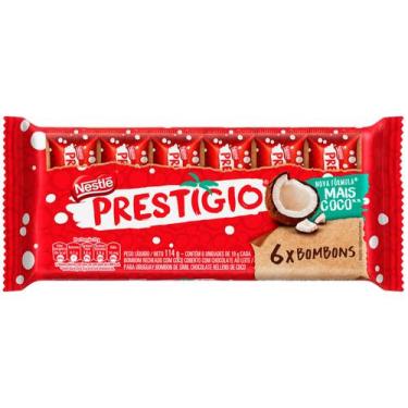 Imagem de Bombom Prestígio Nestlé Chocolate Ao Leite Com  - Coco Recheado 114G 6