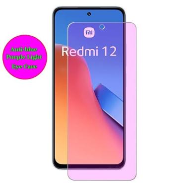 Imagem de For Xiaomi Redmi 12 12R 12C Anti Blue Purple Light Ray Eye Care Tempered Glass 9H Premium Screen Protector Explosion-Proof Film Toughened Guard (2 Packs,For Redmi 12C)