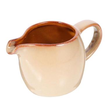 Imagem de TIDTALEO de leite de cerâmica jarro de molhos para salada prato para servir molheira creme de café jarro de creme de cerâmica dispensador de xarope de café doméstico boca pontiaguda