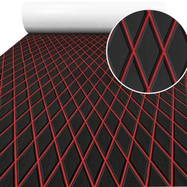 Imagem de Hzkaicun Tapete marinho de espuma vinílica acetinada para barco, piso de barco, lençol autoadesivo antiderrapante para barco de pesca, barco, iate, lancha, caiaque, 238,8 x 111,8 cm/71 cm/40,6 cm