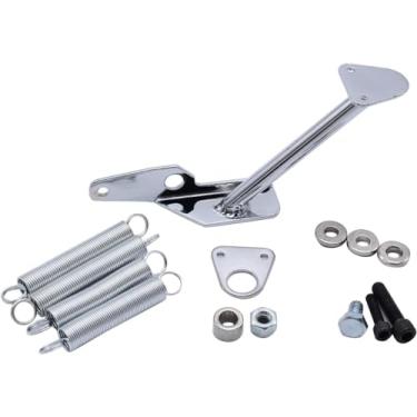 Imagem de 1 conjunto SHLPDFM Chrome Carburador acelerador duplo retorno kit de mola compatível com Holley 2300 2305 4150 4160 carburador SBC BBC Chevy Ford carb