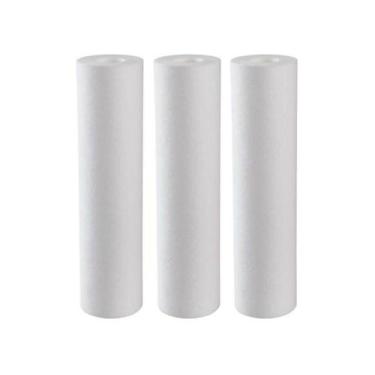 Imagem de Kit 3 Filtro Refil Cartucho Polipropileno Liso 10 5 Micras B - Br Fish