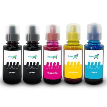 Imagem de 5x Refil Tinta Inova Ink 544 Para Epson L3150 L3250 L3110 L5190 L3210 