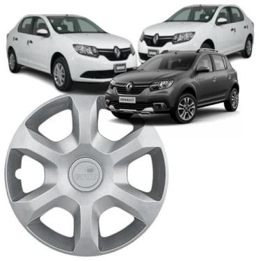 Imagem de 1 Calota Logan Sandero Megane 2014 ate 2021 Aro 15 Polegadas Encaixe P