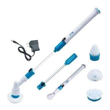 Imagem de Esfregão 3 Escova De Limpeza Vassoura Elétrica Bivolt Mop Limpeza efic