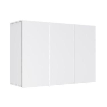 Imagem de Armário Aéreo 3 Portas Sem Puxadores Externos Com Prateleira e Amplo E