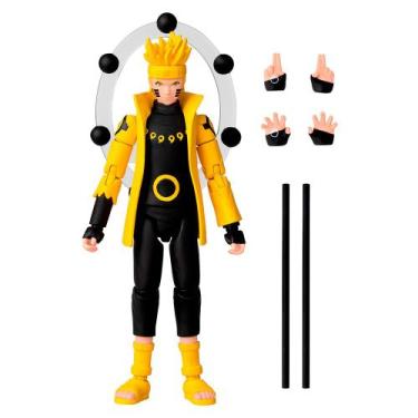 Imagem de Boneco bandai anime heroes naruto uzumaki sage of six paths, Preto, Am