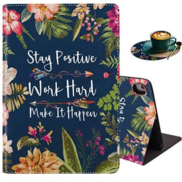 Imagem de Capa para iPad Mini 5/Mini 4, iPad Mini 3/2/1, capa inteligente com suporte ajustável, despertar/hibernar, para Apple iPad Mini 5ª/4ª geração de 7,9 polegadas - Mantenha-se positivo, trabalhe duro e