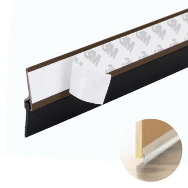 Imagem de Veda Porta Rodapé Adesivo 90cm Rodo Silicone Protetor - Stamaco, Marro