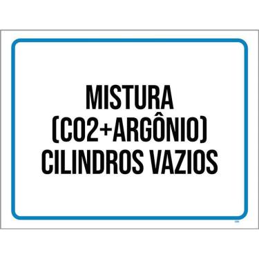 Imagem de Placa Mistura C02 Argônio Cilindros Vazios 36X46