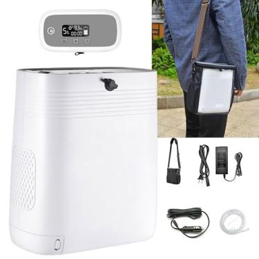 Imagem de 95% Concentrador de Ox doméstico de alta pureza de 0₂, com bateria de 6600/2 * 6600mAh, Fluxo De 1-5L, 5 Níveis Ajustáveis, Pulse/Fixed Frequency, Para Uso DoméStico