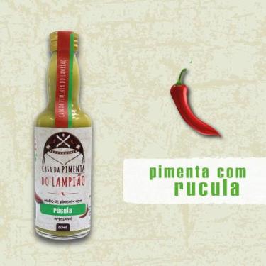 Imagem de Kit com 3 unidades, Molho De Pimenta Com Rúcula 60 ml - Casa Do Lampiã