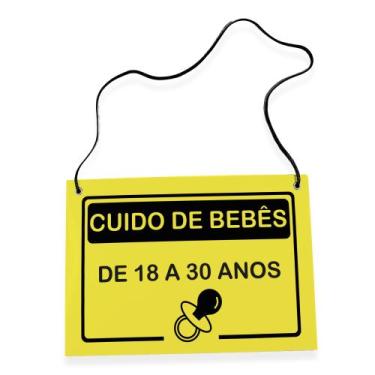 Imagem de Placa Fantasia de Carnaval - Cuido de Bebês - NANO LASER