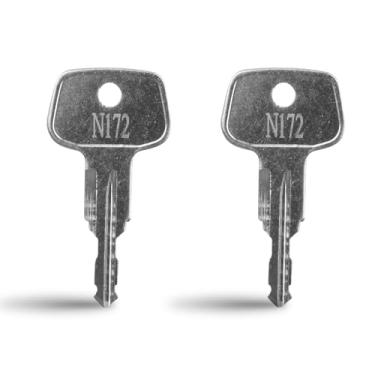 Imagem de Hugexpen Chave N172 para substituição de chave Thule, serve para acessórios de rack de teto Thule, rack de esqui de carro, chave de barras transversais etc. (2 peças)