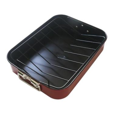 Imagem de IEUDNS Assadeira de Frango Assadeira de Forno Assadeira de Rack em V Assadeira de Peixe Bandeja de Vapor para Assar Peru Frango Assado Churrasco