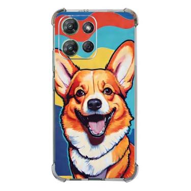 Imagem de Beaucov Capa para Moto G Power 2025, colorido Corgi Dog Pop Art proteção contra quedas à prova de choque capa protetora de corpo inteiro resistente a arranhões para Motorola Moto G Power 2025