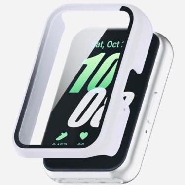 Imagem de case película compatível com samsung galaxy fit 3 smartwatch (Branco)