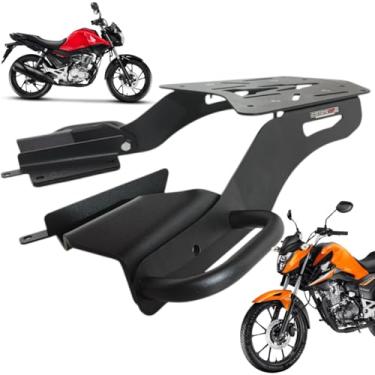 Imagem de Bagageiro Coyote Honda CG 160 Titan Fan Start 2025 em diante suporte de bau bauleto em aço