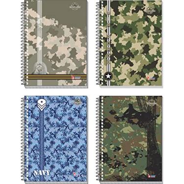 Imagem de Caderno Espiral 1/4 Capa Dura Camuflagem 96 Folhas Pacote Com 04-98414