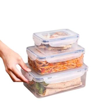 Imagem de Jogo de Potes Herméticos Porta Mantimentos Quentinha Alimentos Quadrados kit 6 peças