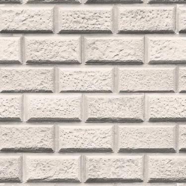 Imagem de Papel De Parede Tijolos Bege Autocolante Lavável 10m