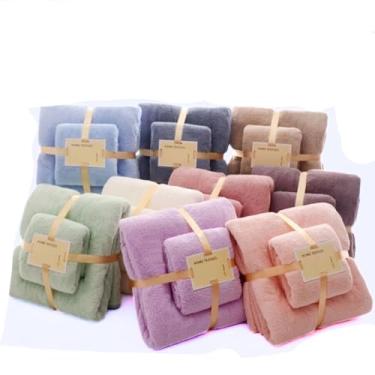 Imagem de Kit Toalha de Banho e Rosto Infantil,Conjunto de Toalhas de Banho e Rosto Infantil, 2 Peças, Felpuda, Macia, Seca Rápido