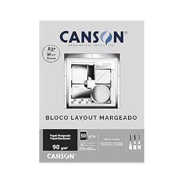 Imagem de Bloco Canson A3 Layout 90 Margeado 50 Folhas