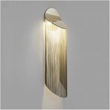 Imagem de HOSETEON Luminária de parede ng, borla criativa, arandela de parede LED moderna, parede de metal exclusiva, luminárias dectivas de arte interna r sala de quarto de meninas g quarto hotel corredor