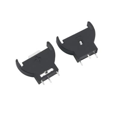 Imagem de JianLing 10 peças botão semicircular 3 pinos suporte de bateria vertical 21 mm pop up snap on suporte de bateria para computador placas-mãe dispositivos médicos balanças eletrônicas brinquedos