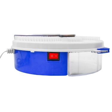 Imagem de Armadilha Elétrica para Moscas USB, Giratória Silenciosa, 24cm, Azul e Branco, 4W
