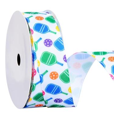 Imagem de YAMA Fita de pickleball, 10 metros, fita esportiva de gorgorão para artesanato, laços de cabelo, embrulho de presente, decoração de festa de equipe