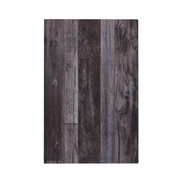 Imagem de OILbiexn Capa decorativa de placa de interruptor com placa de madeira marrom cinza vintage design de prancha de madeira 1 gangue sem dispositivo único capas de tomada em branco para placa de parede