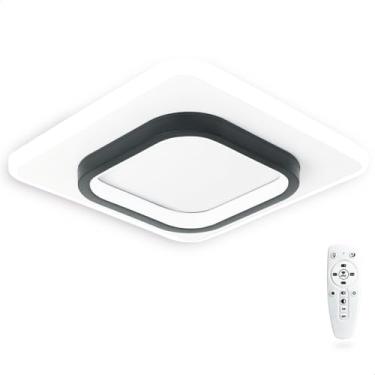 Imagem de Luminária Lustre Para Teto LED Para Sala Quarto Lustre Preto Moderno Com Iluminação Branco Frio Neutro Quente Com Controle