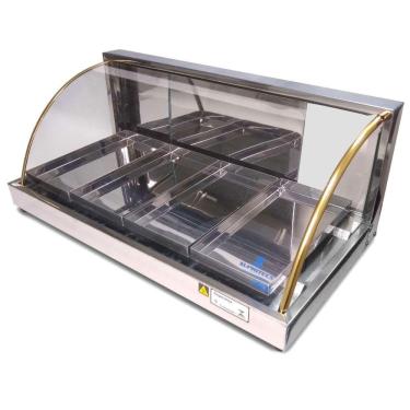 Imagem de Estufa para Salgados com 4 bandejas Vidro Curvo a Gás - Supritecs Equipamentos