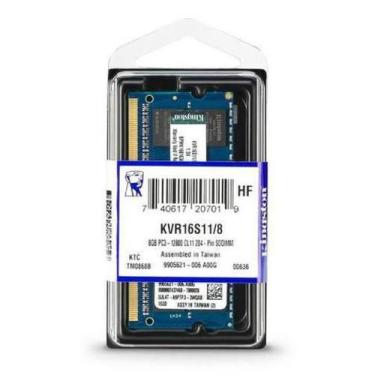 Imagem de Memória Notebook Kingston 8Gb 1600Mhz Ddr3 Cl11 - Kvr16S11/8