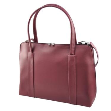 Imagem de Bolsa Executiva Feminina Sintético Vayly para Notebook, Tablet e Documentos com Alça de Ombro Regulável (Vinho)
