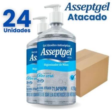 Imagem de Álcool em Gel Asseptgel Cristal 420g - Kit Com 24 ou 12 Unidades