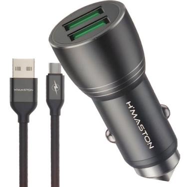 Imagem de Carregador Veicular 2 USB Tipo C Rápido 4.8A Poderoso - Levor