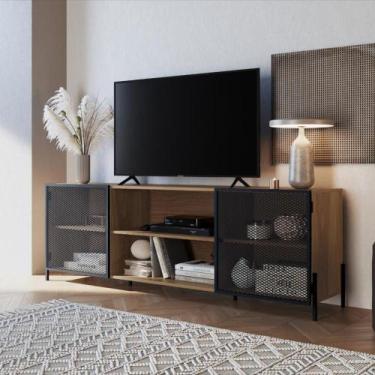 Imagem de Rack Industrial York para TV de até 70 - Carvalho/Preto - Artesano, Ma