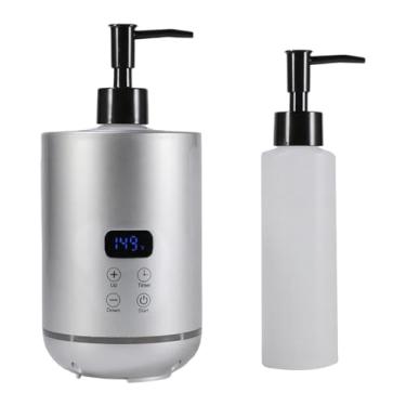 Imagem de KiBcsLic Aquecedor digital de óleo de massagem para relaxamento, multifuncional, com temperatura ajustável, profissional, com dispensador de óleo, Prata