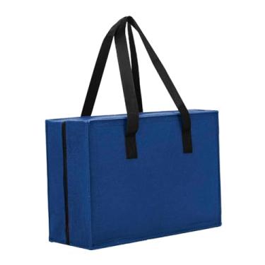 Imagem de YIJU Bolsa de viagem para carro de brinquedo, feltro, com alça, zíperes de proteção, acesso rápido, leve, organizador portátil, bolsa de armazenamento, Azul Real