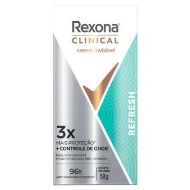 Imagem de Desodorante Antitranspirante Rexona Clinical Creme Refresh 58g