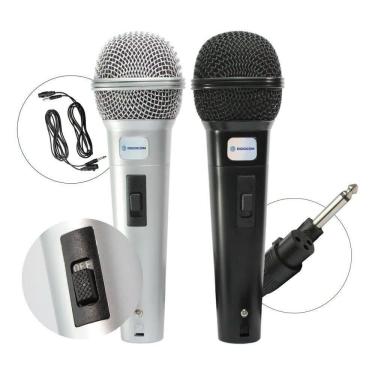 Imagem de 2X Kit 2 Microfones Profissional Duplo Dinâmico Karaoke Igre