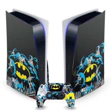Imagem de Head Case Designs Officially Licensed Batman DC Comics Classic Logos And Comic Book Vinyl Faceplate Gaming Skin Decal Compatible With Sony PlayStation 5 PS5 Disc Edition Console & DualSense Controller