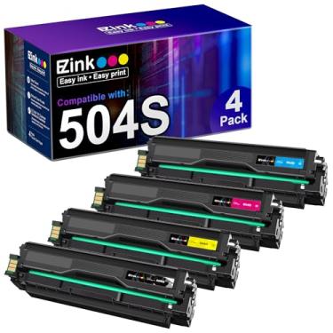 Imagem de Cartucho de toner compatível E-Z Ink (TM) para Samsung 504 504S CLT-K504S CLT-504S CLT-504S CLT-M504S CLT-C504S CLT-Y504S para usar com SL-C1860FW SL-C1810W CLP-415NW CLX-4195FW (pacote com 4)