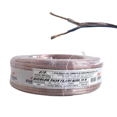 Imagem de CABO BICOLOR 2X14 ( 1,50 ) Azul AL/CU 100mts - Star Brazil