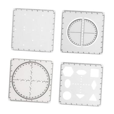 Imagem de Bothyi Régua geométrica para desenho, estênceis, funções matemáticas multifuncionais, régua de desenho para pintura, escritório, marcenaria, para a 8ª Série